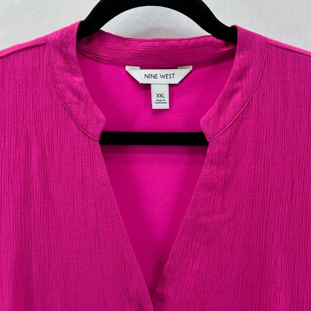 Nine West Button Front Ruffle Hem Mini Dress Size… - image 6